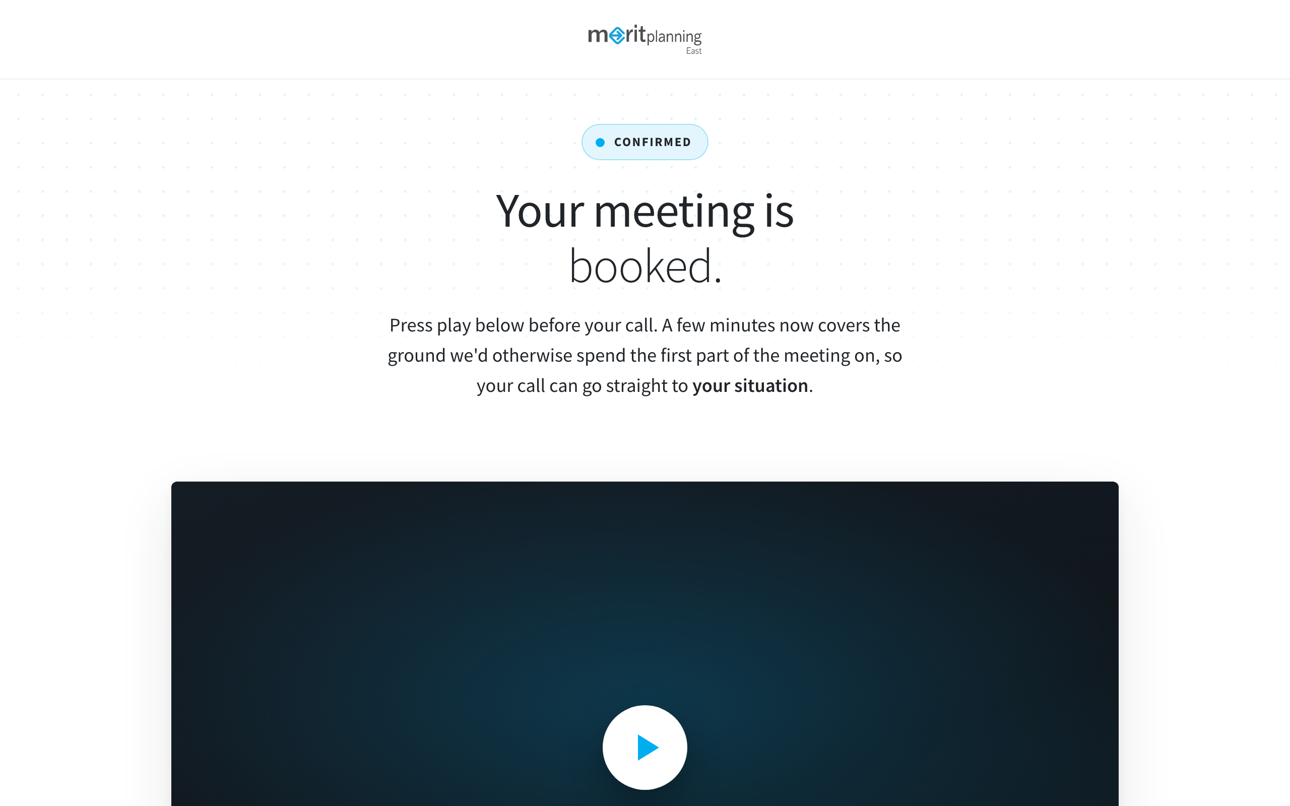 Confirmation page preview